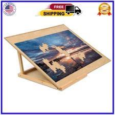 Becko US Puzzle Board with 2 Angle Adjustable Bracket/Stand Wooden Puzzle Tab...