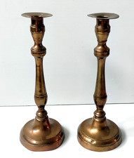 PAIRE BOUGEOIR CUIVRE STYLE LOUIS PHILIPPE