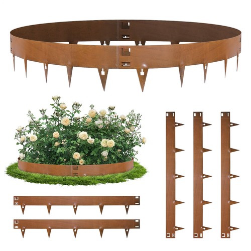 Rasenkante Rasenkantenband Corten Edel-Rost Metall Beeteinfassung Beetumrandung - Bild 2 von 14