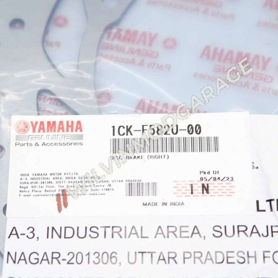 Conjunto de freno de disco delantero piezas originales Yamaha YZF R15 V2 MT 15 XSR 155 1CK-F582U-00 Foto 4 de 4