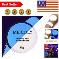 Fluorescent Neon White Face Paint - Perfect for Festivals and Halloween Events