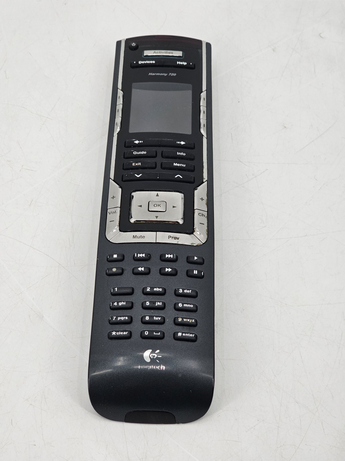 Logitech Harmony 720 Universal Remote Missing Charging Dock and Battery  