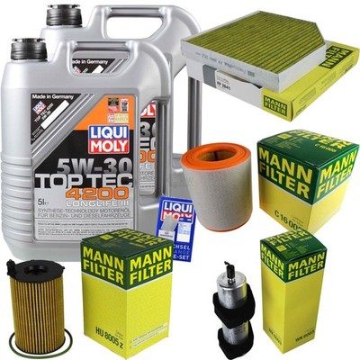 INSPEKTIONSKIT FILTER LIQUI MOLY ÖL 10L 5W-30 für Audi A6 Avant 4G5 C7 3.0 TDI