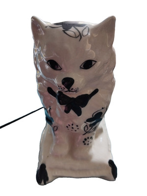 china black and white cat vintage