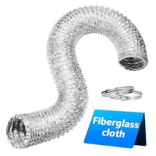 Dryer Vent Hose 4 Inch X 16 Ft Flexible Fiberglass Cloth Dryer 4 Inch X 16ft Dryer Vent Hose 4 Inch X 16 Ft Flexible Fiberglass Cloth Dryer 4 Inch X 16ft