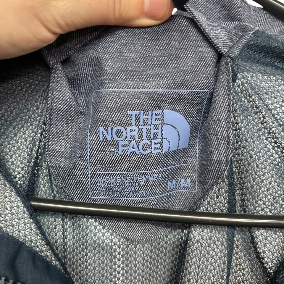 Chaqueta de esquí snowboard gris jaspeado The North Face para mujer con capucha al aire libre Gorpcore Foto 2 de 4