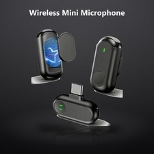Wireless Mini Microphone for iPhone Android,Mini Mic for Video Recording,Plug...