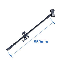 55CM Rotating Microphone Stand Crossbar Arms Mic Clip Phone Holder Extension Bra