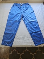 Vintage ROAMAN  S PVC Pants 80s Faux Leather Women's H2 28/30 Inch Waist Blue