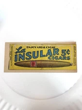 Antique La Insular 5 Cent Diamond New York Old Cigarette Cigar Matchbook Cover