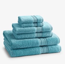 The Company Store Turkish Cotton Bath Towel Set 6 Piece Multi Color Authentic