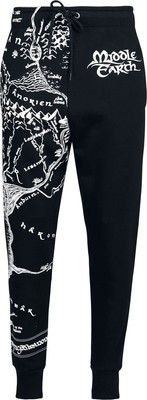 Der Herr der Ringe Trainingshose Herren Gondor / Rohan Map schwarz