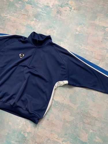 Vintage Nike Team Zip Track Jacket Logo Drill 1990s Hombres Talla M Azul - Imagen 6 de 24