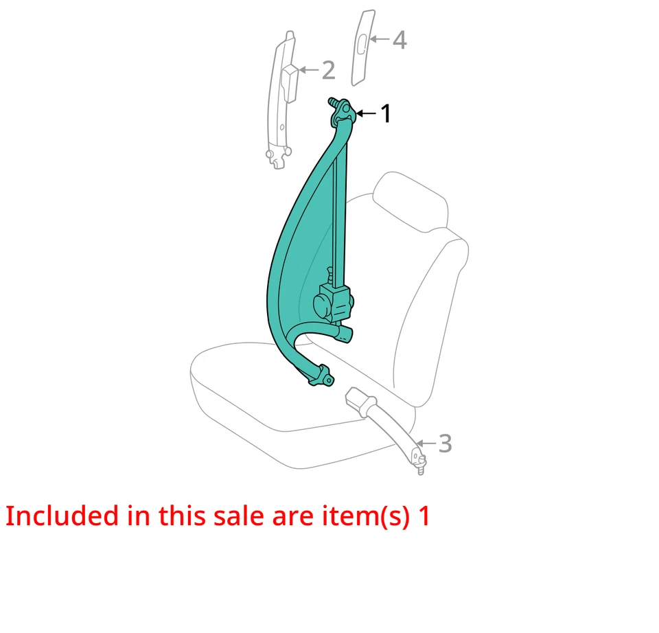 Seat Belt Front Bucket Passenger Retractor Fits 98-02 LEXUS LX470 640111 Foto 3 de 4