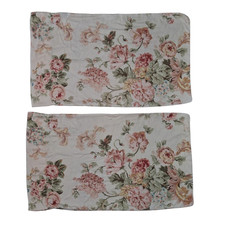 Ralph Lauren Sussex Gardens Standard Pillowcases 2 Floral Sateen Cotton Rose