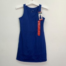 GapFit Women's Dress XS Sleeveless V Neck Active Tank Dress Attached Shorts Blue