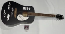 PAUL STANLEY SIGNED CUSTOM ACOUSTIC GUITAR KISS JSA COA