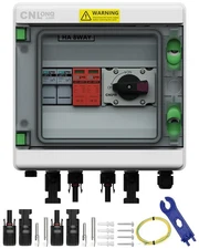 IP65 Solar PV Combiner Box DC1000V 32A Circuit Breaker with Surge Protector a...