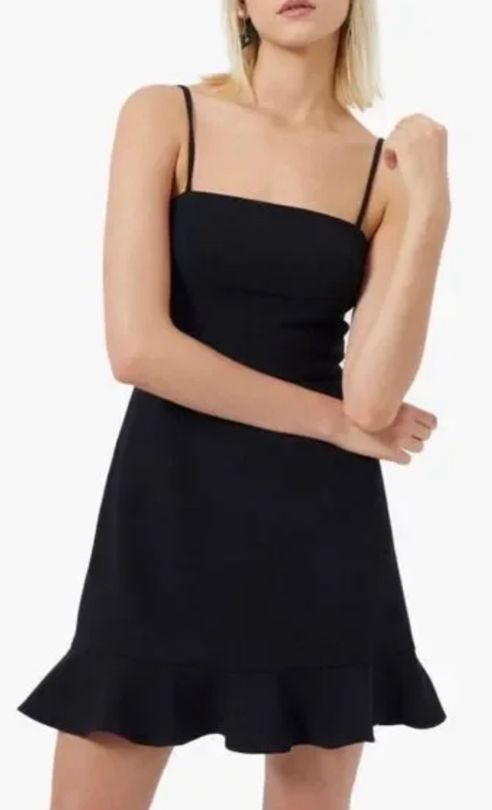 French Connection Womens Women's Whisper Light Ruffle Dress