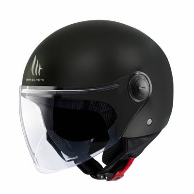 Casco Jet SH62 - Taglia M, Nero Opaco, Omologazione ECE 22-05, Visiera Antigraffio