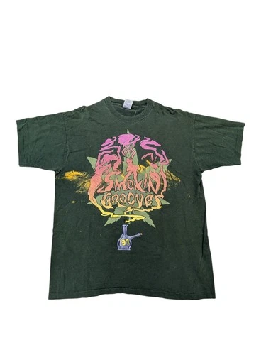 90s Smokin Grooves Concert Tour Weed Rap Tee 1990s vintage concert t-shirt, vintage, single stitch, B+ condition