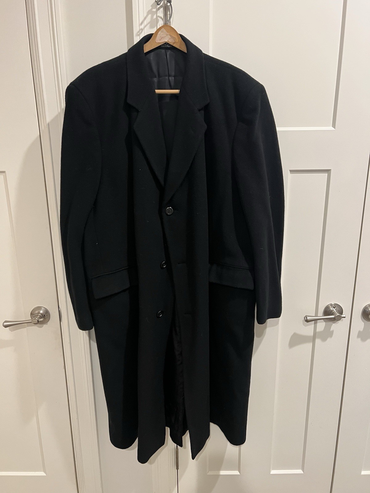 Silver Cloud Cashmere Blend Men's Basic Coat Blac… - image 1