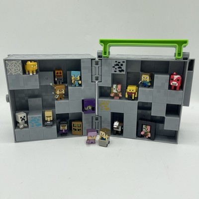 Minecraft Mojang Minifigures Figs from Various Series Lot Of 17 With Storage Box