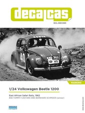 Decalcas 124 Scale Decalsheet Vw Beetle Safari Rally 1962 Dcl-dec093 Cartograf