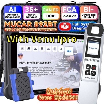 MUCAR 892BT with TPMS Diagnostics Toolkit Bidirectional Car Scanner  35+ Resets