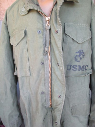 1975 OD USMC M-65 Field Jacket, LARGE, M1965 Field Coat, M65 - Bild 15 von 21
