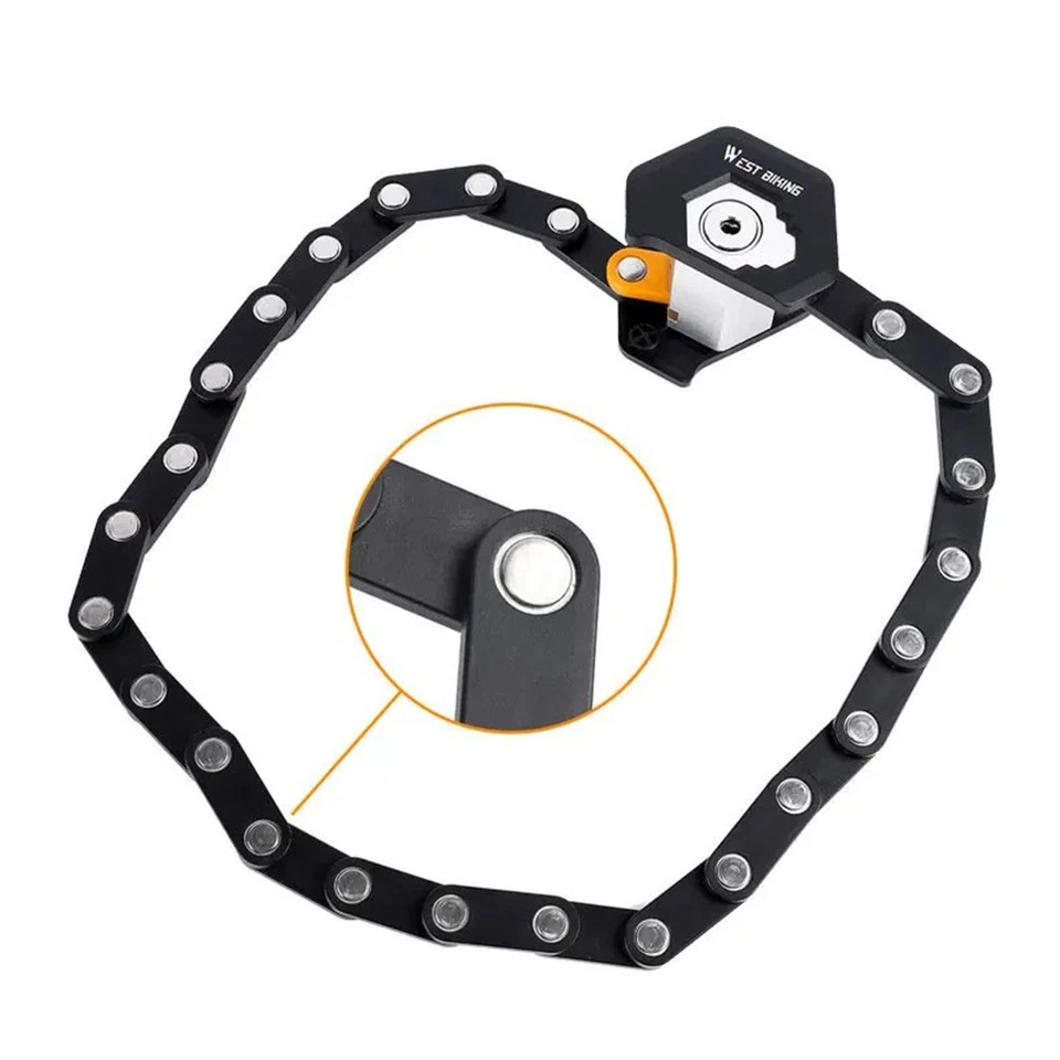 Lucchetto a combinazione lucchetto bicicletta pieghevole con supporto scooter lucchetto lucchetti - Immagine 3 di 4