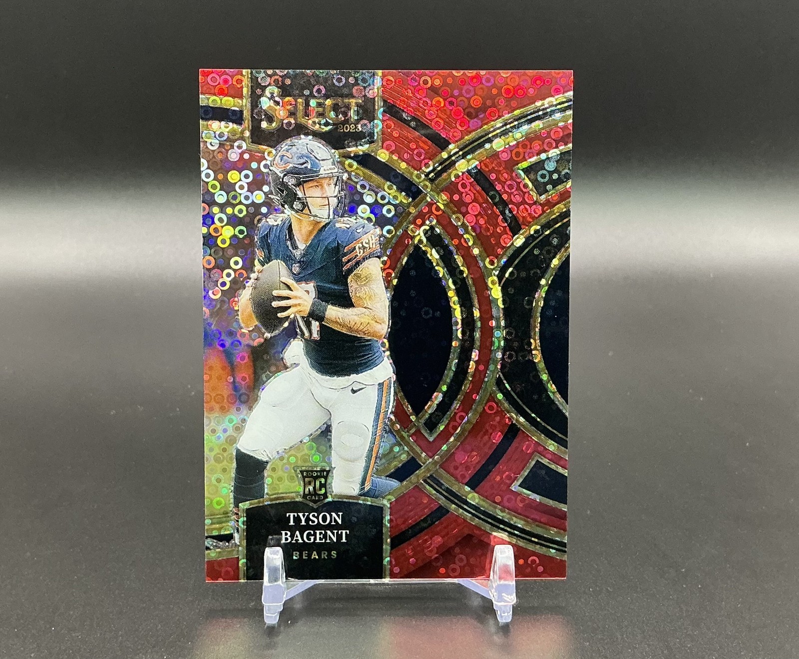 2023 Panini Select - Tyson Bagent (RC) #123 Premier Red Disco Prizm /49