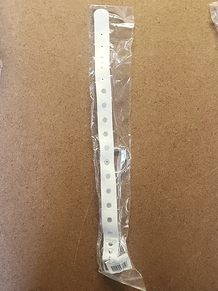 Gargantilla BDSM blanca cuello sujeción sexual Foto 4 de 4