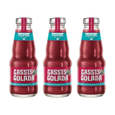 Cocktail Plant Cassis Colada 3x 0,2L   Fruchtiger Fertigcocktail mit Cassis-Not