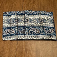 Vintage Cloth Napkins Set Of 4 Blue Paisley 16x15 1/2 Kitchen Dinner Country
