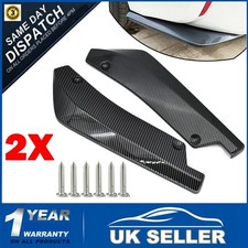 2PCS Universal Car Carbon Fiber Style Rear Bumper Lip Diffuser Splitter Lip UK