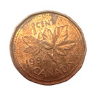 1994 Canada Small Cent 1 Cent Coin BN - Elizabeth II Obverse — photo 1
