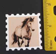 Beautiful Wild Horses Stamp Style Sticker AM 