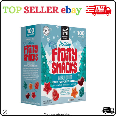 Member's Mark Holiday Fruity Snacks Variety Pack, 0.8 oz., 100 ct.