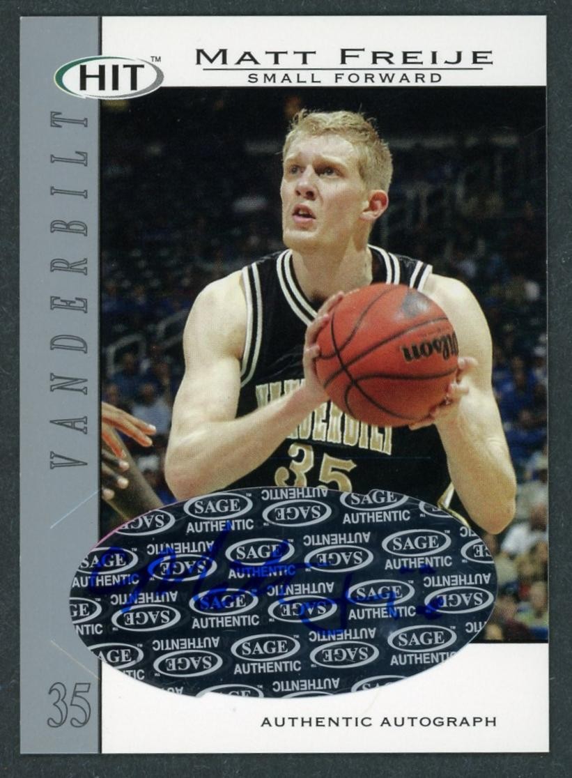 2004 SAGE HIT - Matt Freije - Autographs Silver Auto #A35 Vanderbilt Commodores