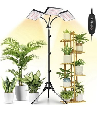 LBW Grow Lights for Indoor Plants with Stand, 642 LEDs Full Spectrum Standing Gr