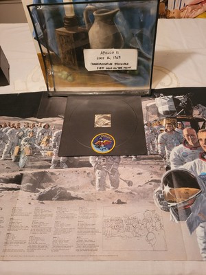 Set Of 3 Apollo Il 1969 First Men In The Moon Footprint Poster And Patch