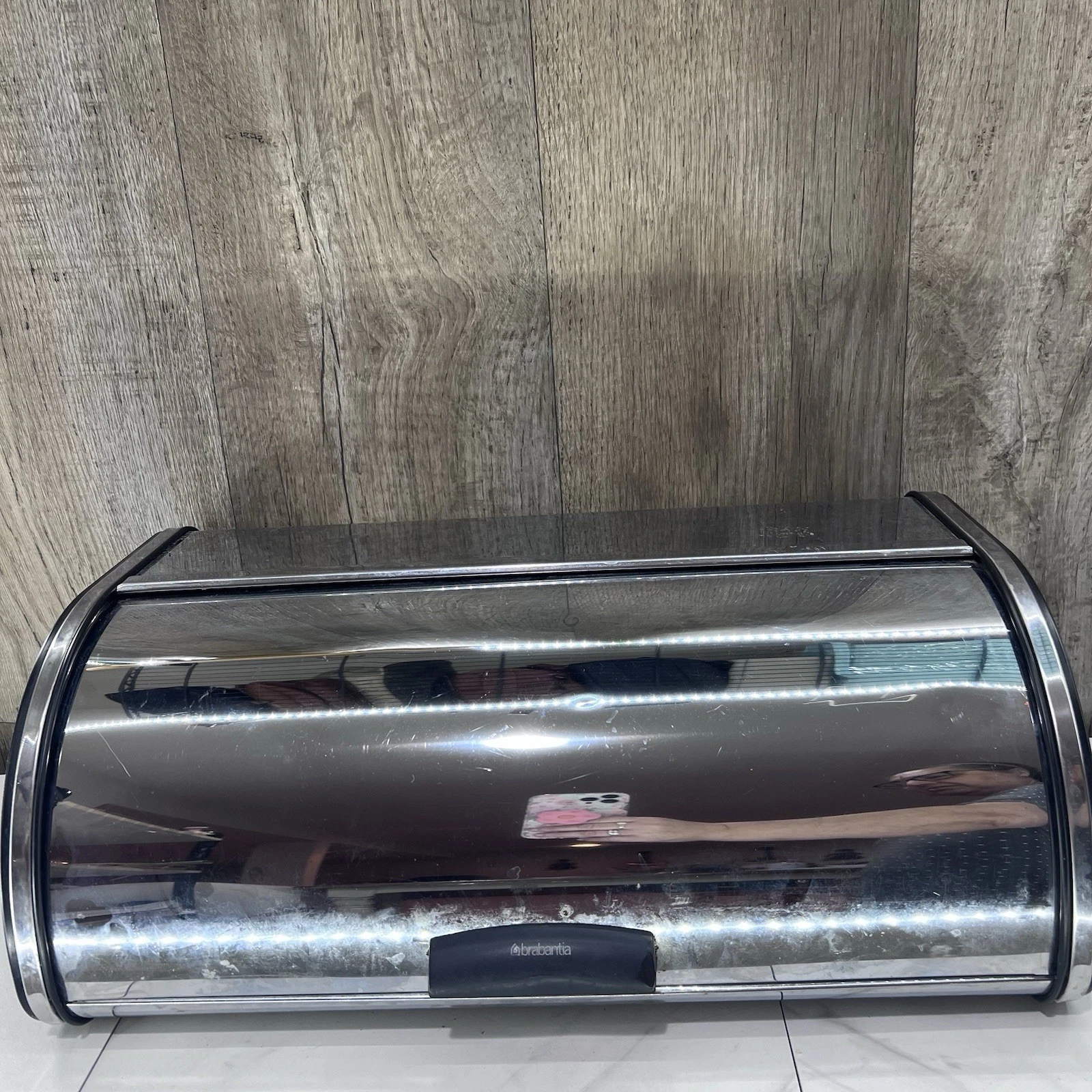 Brabantia William Sonoma Roll Top Bread Box, Brilliant Stainless 17.5”
Opens in a new window or tab