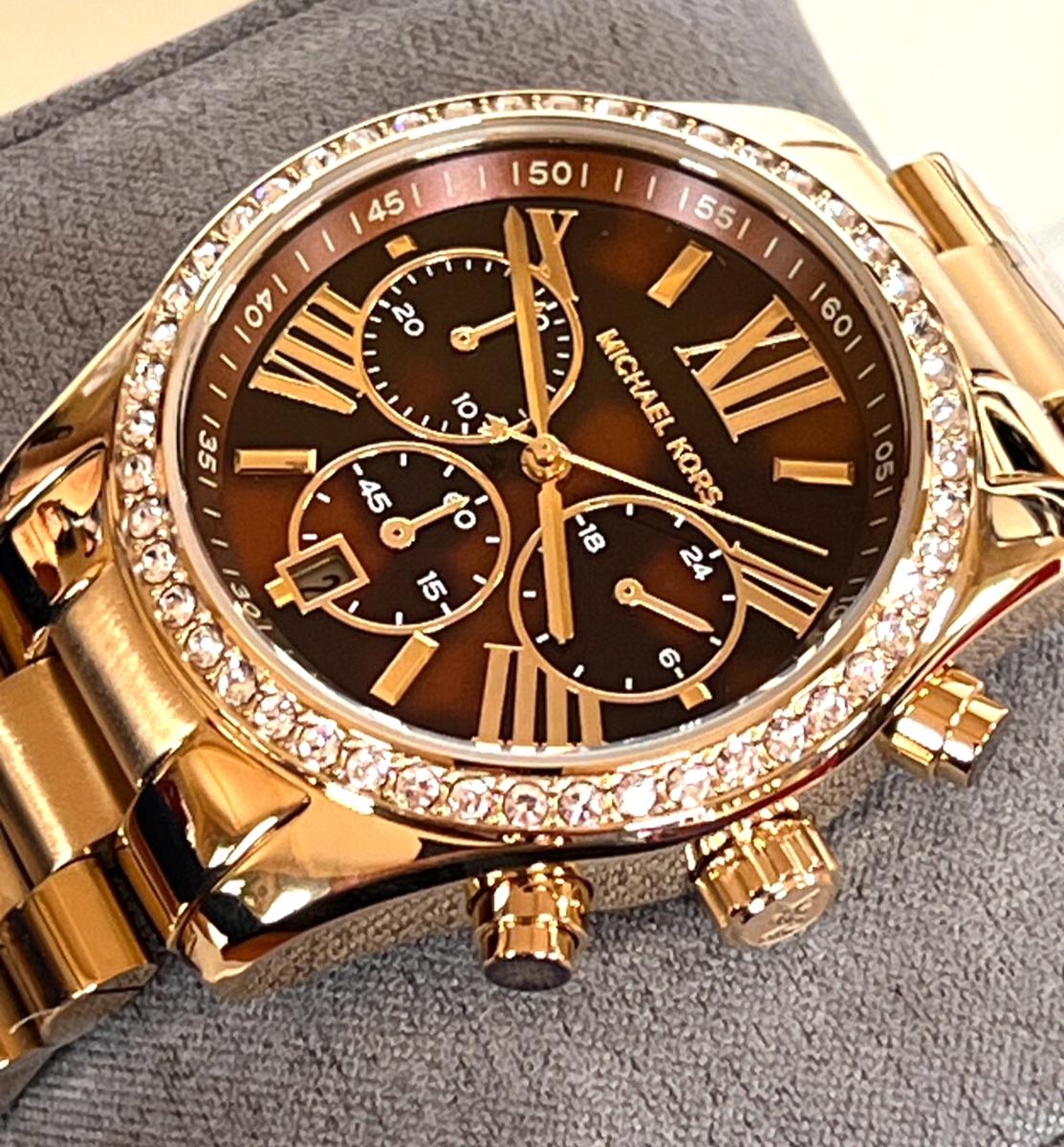 ＊再値下げ＊【MICHAEL KORS】正規品 腕時計 Michael Kors MK7276 Lexington Lux Brown Dial Gold-Tone Watch BNWT