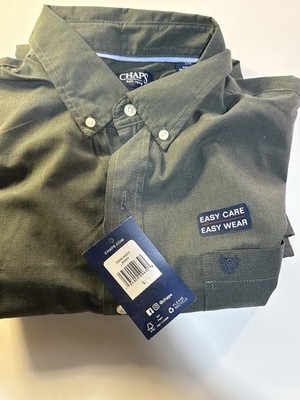 Chaps Mens Easy Care Dress Shirt Large Button Down BRAND NEW