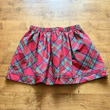 NWT Girls Vineyard Vines Jolly Plaid Party Skirt Lighthouse Red sz Large 14 65