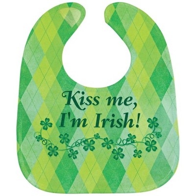 St. Patrick's Day Baby Bib, 100% Polyester With Ultra Smooth Surface, Hook and L