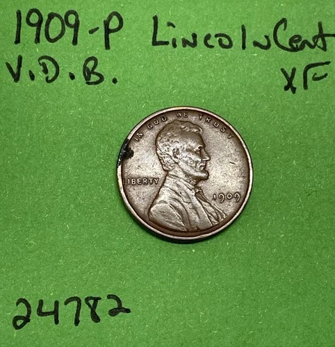 1909-P VDB Lincoln Wheat Cent 1c Xf Extra Fine Dark Spot On Obverse