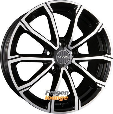 4x MAK DAVINCI Black Mirror Face 7x18 ET47,5 5x108 Alufelgen 18 Zoll