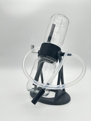 360 Rotating Gravity Bong/Hookah Water Pipe. Steel Grey/Black Edition